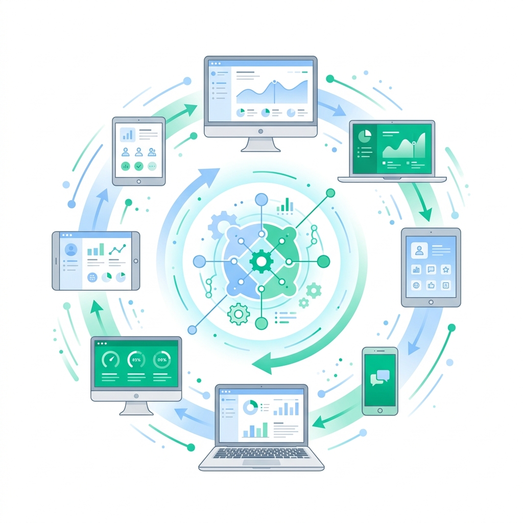 How rotating backconnect proxies route traffic visual diagram